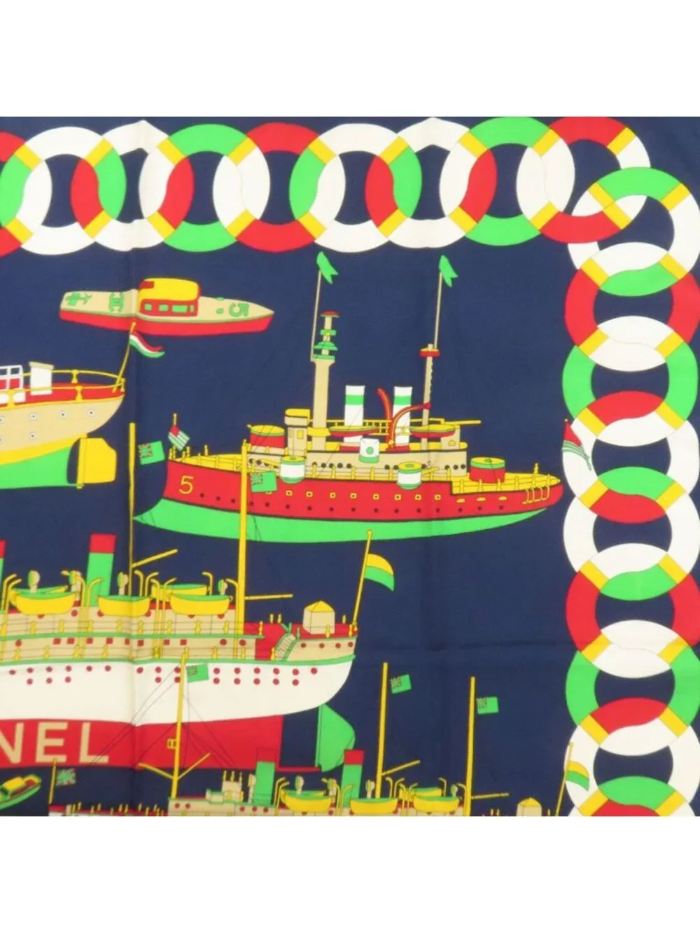 Chanel Boat Motif Scarf Silk